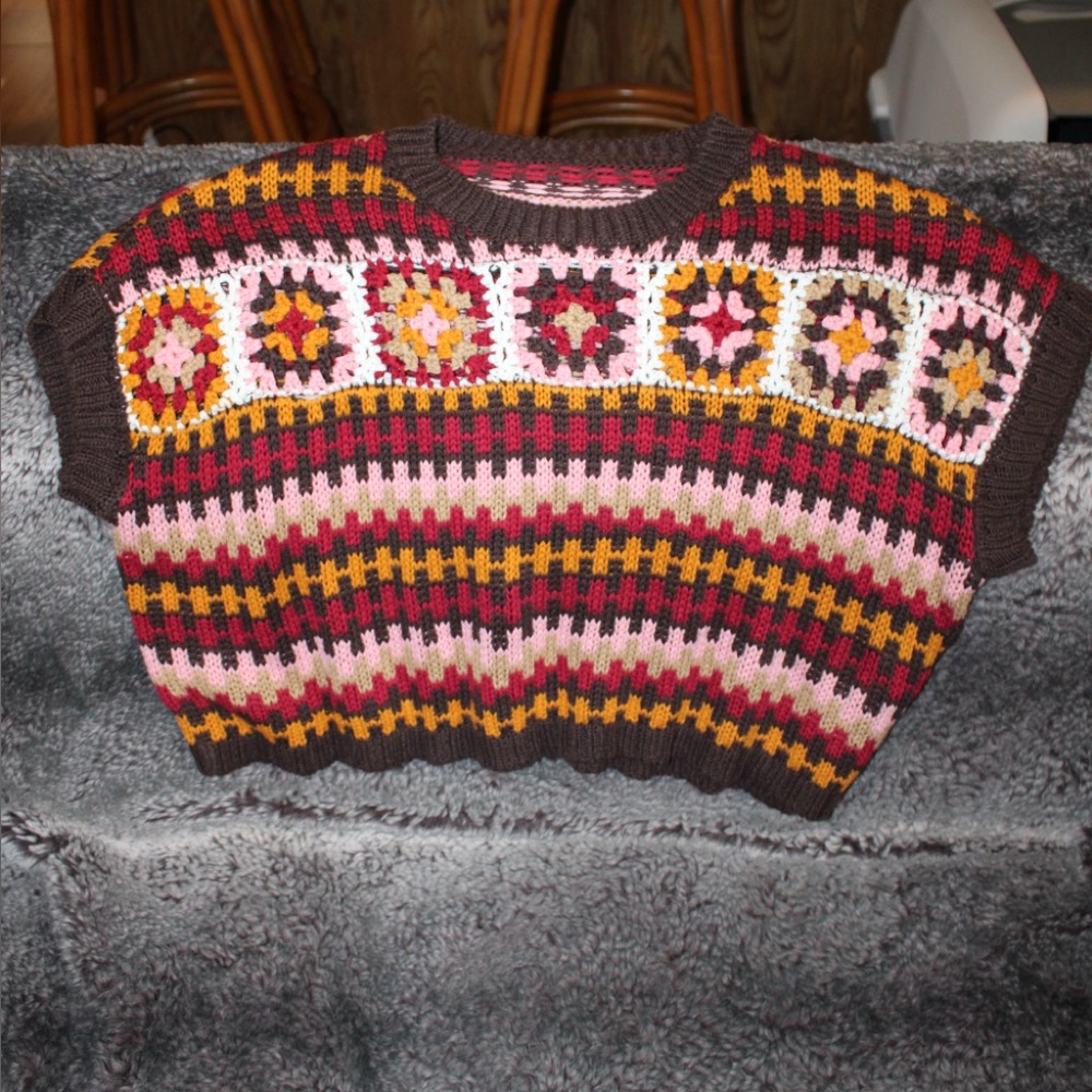 Colorful Crochet Women's Top